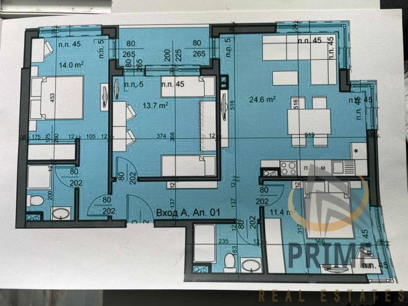 Till salu  3+ sovrum Burgas , Izgrev , 111 kvm | 40640025 - bild [13]