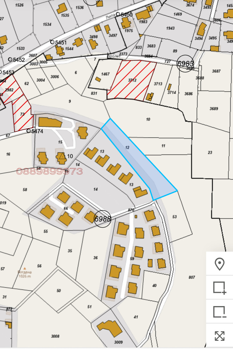 Продава ПАРЦЕЛ, гр. София, с. Бистрица
