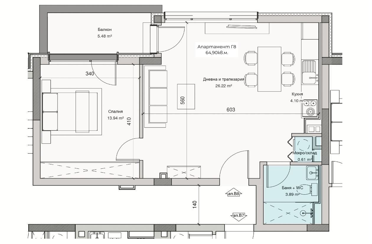 Продава 2-СТАЕН, гр. София, в.з.Малинова долина, снимка 2 - Апартаменти - 54249229