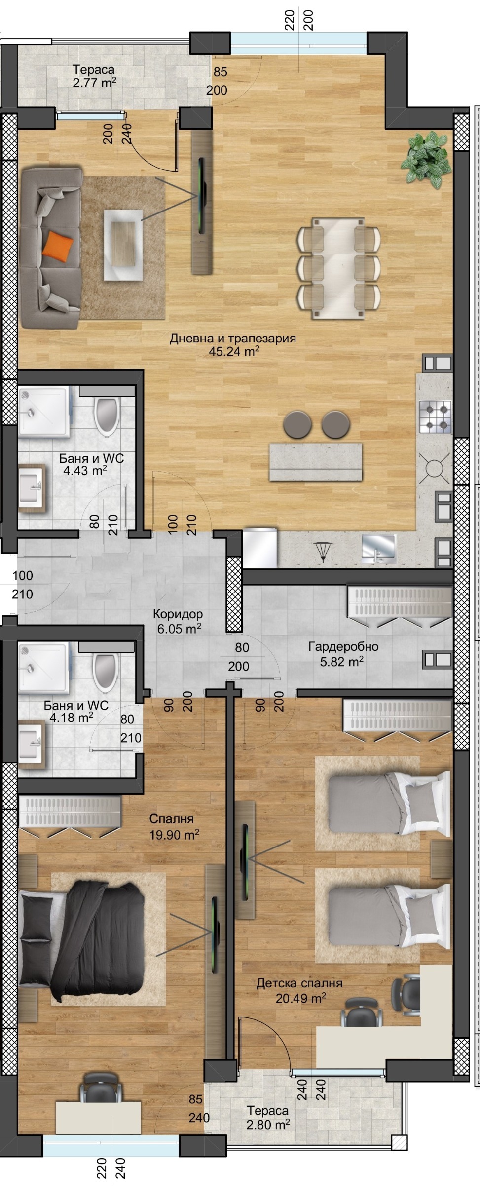 Продава 3-СТАЕН, гр. Пловдив, Христо Смирненски, снимка 2 - Апартаменти - 48046192