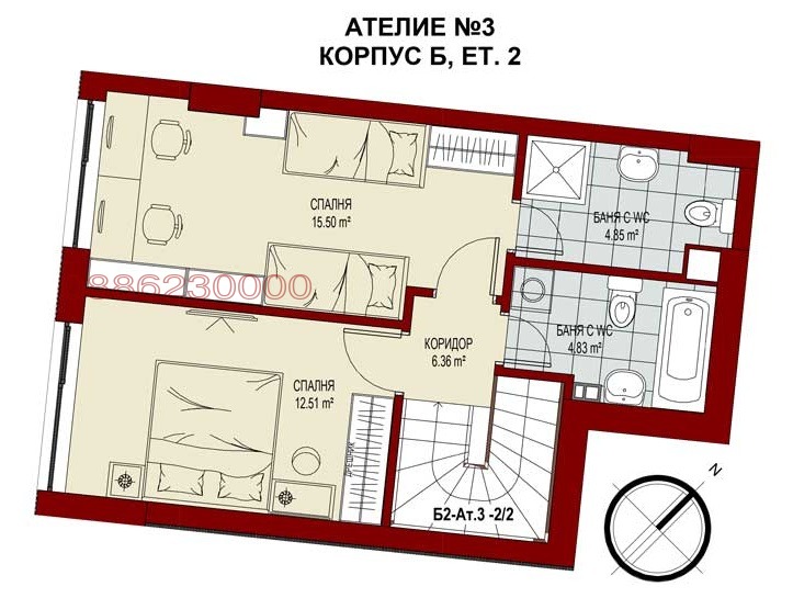 Продава МЕЗОНЕТ, гр. София, Зона Б-5, снимка 4 - Aпартаменти - 48156163