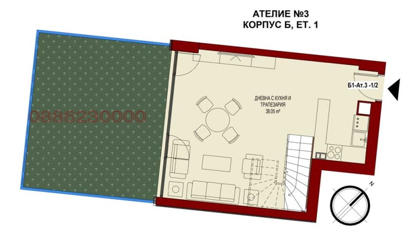 Продава МЕЗОНЕТ, гр. София, Зона Б-5, снимка 3 - Aпартаменти - 48156163