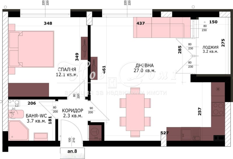 Продава 2-СТАЕН в град Варна, Кайсиева градина - 64 кв.м / 106 000 € » 207 317.98 лв., НОВ ДОМ 1