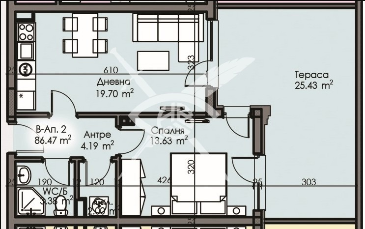 Продава 2-СТАЕН, гр. Бургас, Изгрев, снимка 2 - Aпартаменти - 48276785