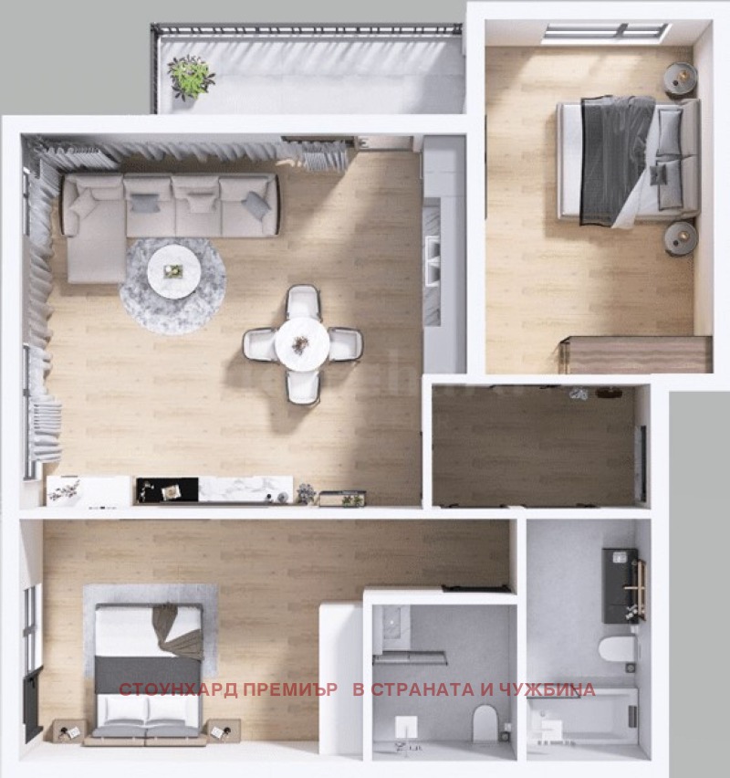 Myytävänä  2 makuuhuonetta Plovdiv , Hristo Smirnenski , 112 neliömetriä | 39017686 - kuva [10]