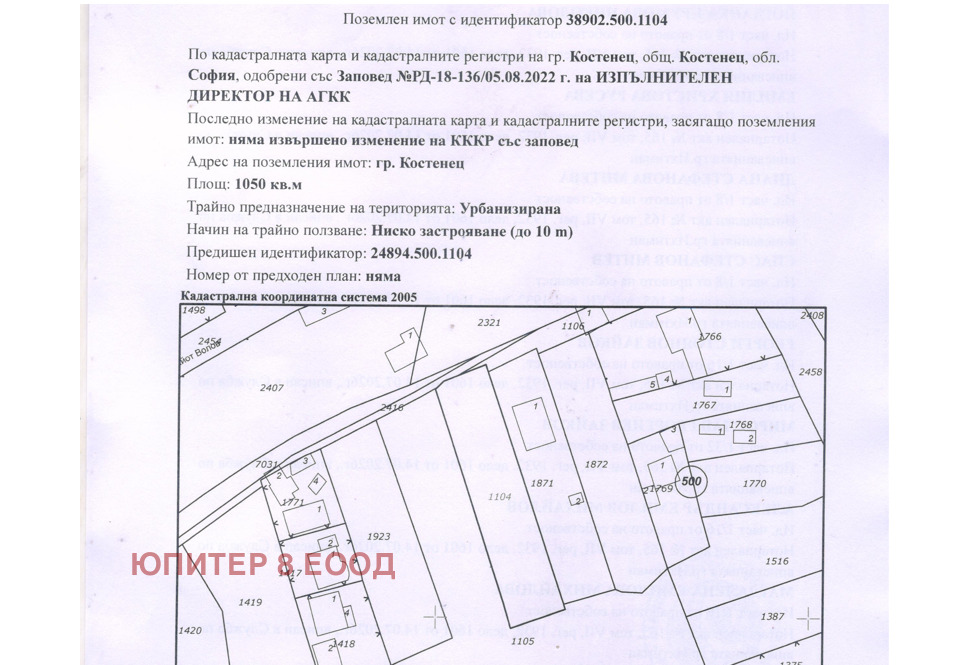 Продава ПАРЦЕЛ, гр. Костенец, област София област