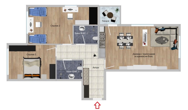 Продается  2 спальни София , Овча купел , 102 кв.м | 52116567 - изображение [4]