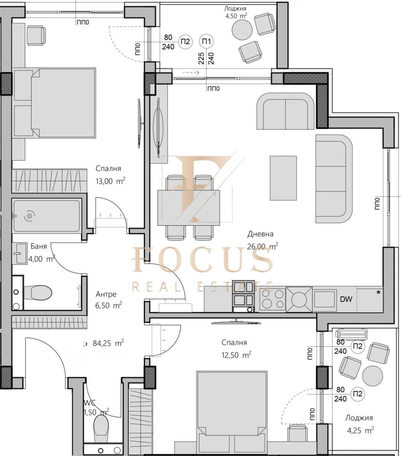 De vânzare  2 dormitoare Plovdiv , Hristo Smirnensci , 90 mp | 21415232 - imagine [3]