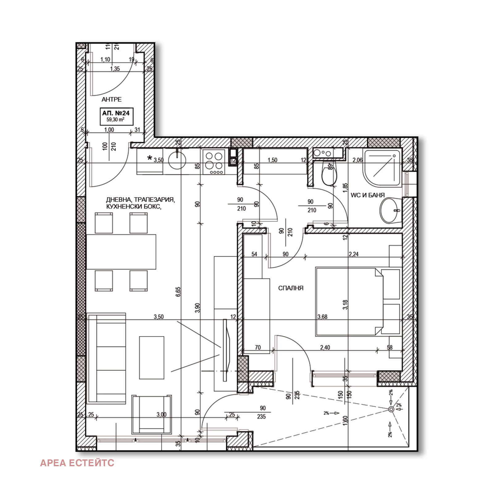 Продава 2-СТАЕН, гр. Поморие, област Бургас, снимка 5 - Апартаменти - 52990813