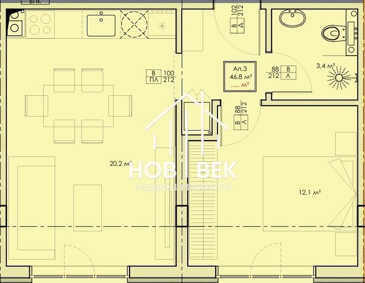 En venta  1 dormitorio Varna , Vladislav Varnenchik 1 , 53 metros cuadrados | 39483192 - imagen [2]