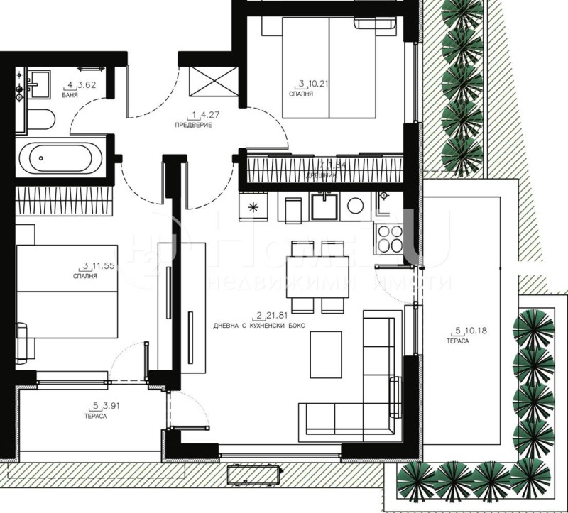 Na prodej  2 ložnice Sofia , Malinova dolina , 92 m2 | 13793793 - obraz [15]