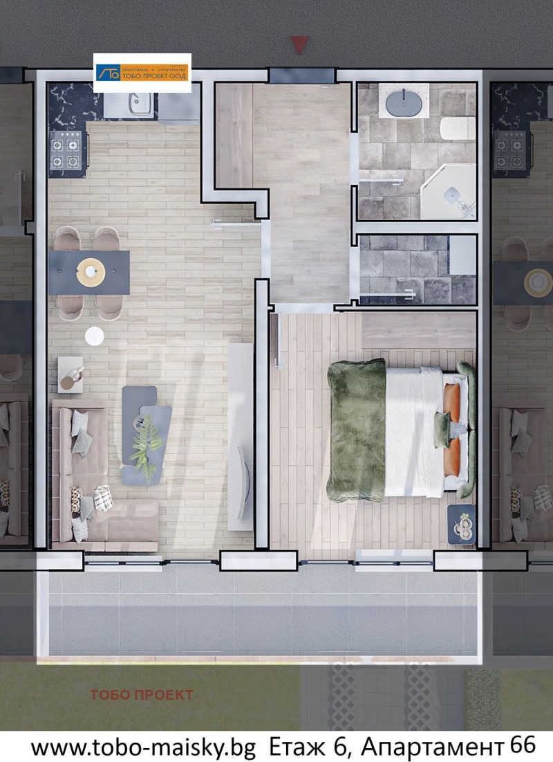 In vendita  1 camera da letto Sofia , Liulin 10 , 83 mq | 88149704 - Immagine [2]