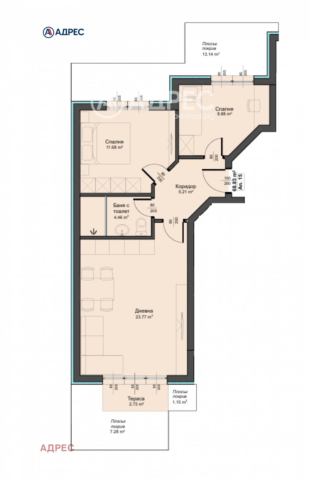 Продава 3-СТАЕН, гр. Варна, Аспарухово, снимка 2 - Апартаменти - 55803058