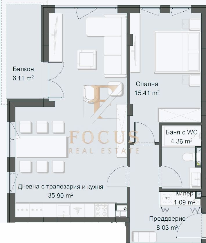 Продава 2-СТАЕН, гр. Пловдив, Христо Смирненски, снимка 2 - Aпартаменти - 48907770