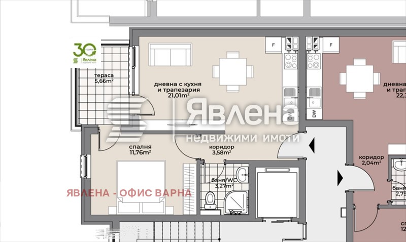 Продава 2-СТАЕН, гр. Варна, Погреби, снимка 4 - Aпартаменти - 49215262