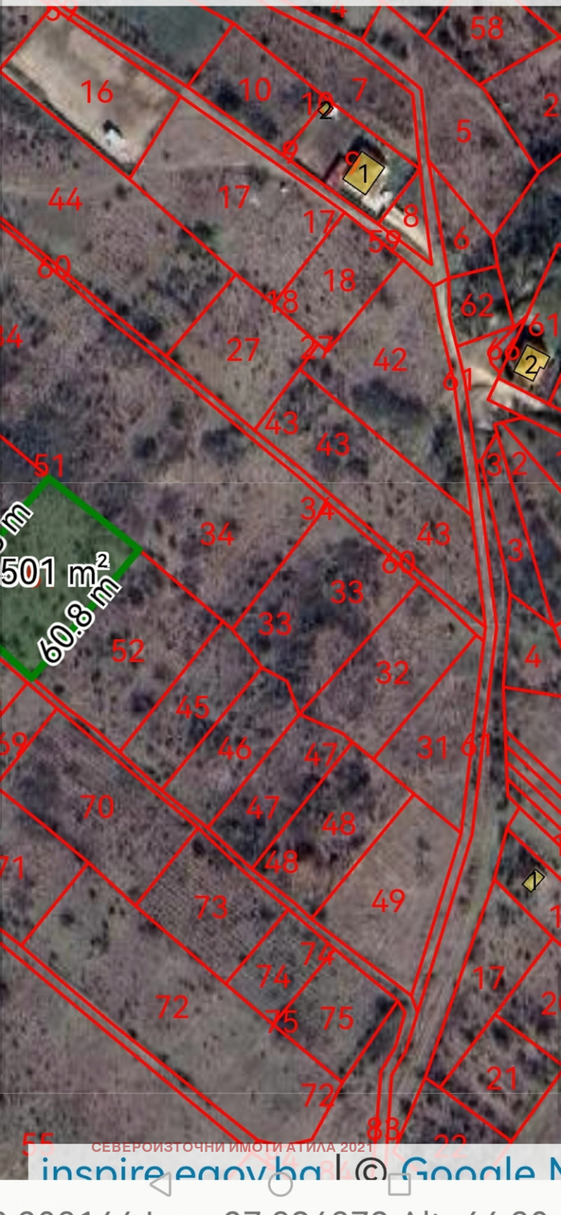 Til salgs  Land region Varna , Konstantinovo , 2.5 dka | 18138560