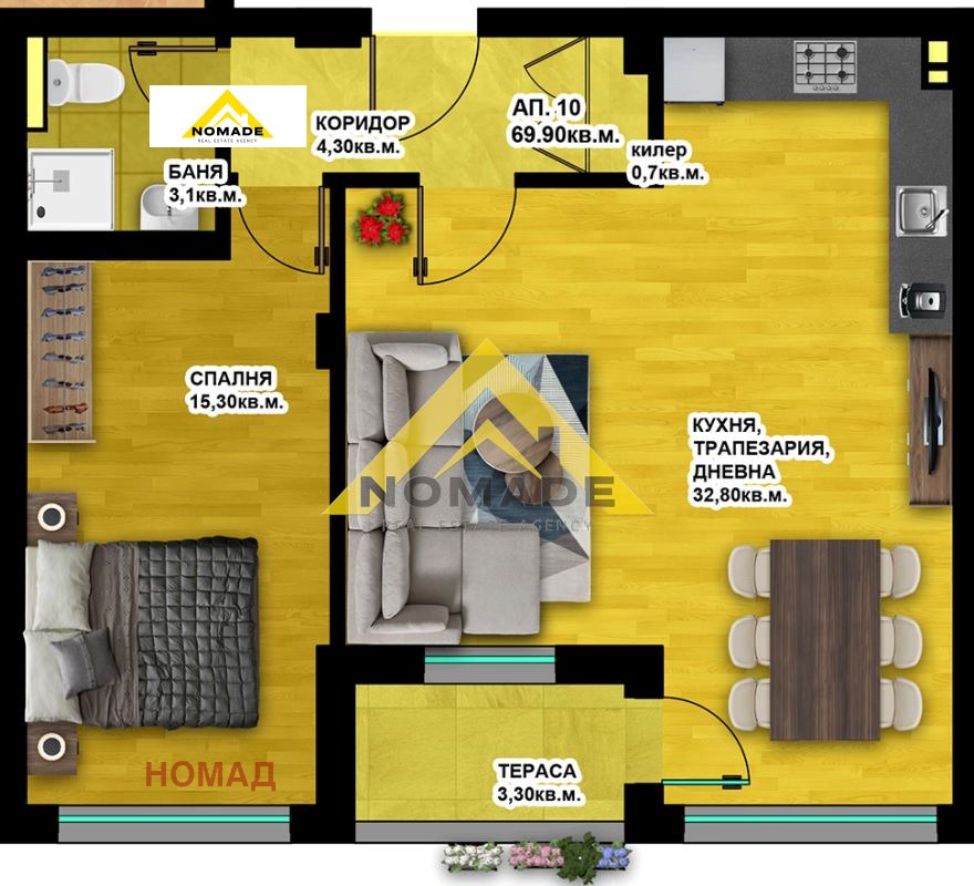 Продава 3-СТАЕН, гр. Пловдив, Христо Смирненски, снимка 10 - Апартаменти - 52442836