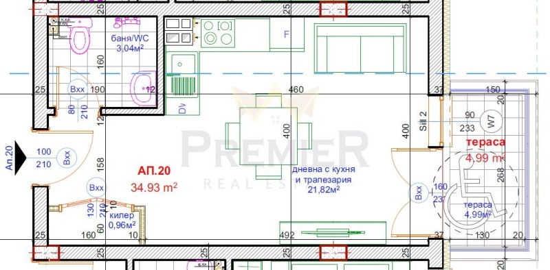 Продава 1-СТАЕН в град Варна, Христо Ботев - 42 кв.м / 72 000 € » 140 819.76 лв., ИМОТИ ПРЕМИЕР