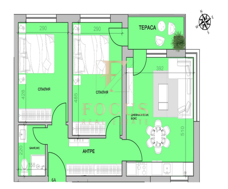 Продава  3-стаен, град Пловдив, Христо Смирненски •  111 050 EUR • ID 79574112 — holmes.bg - [1] 