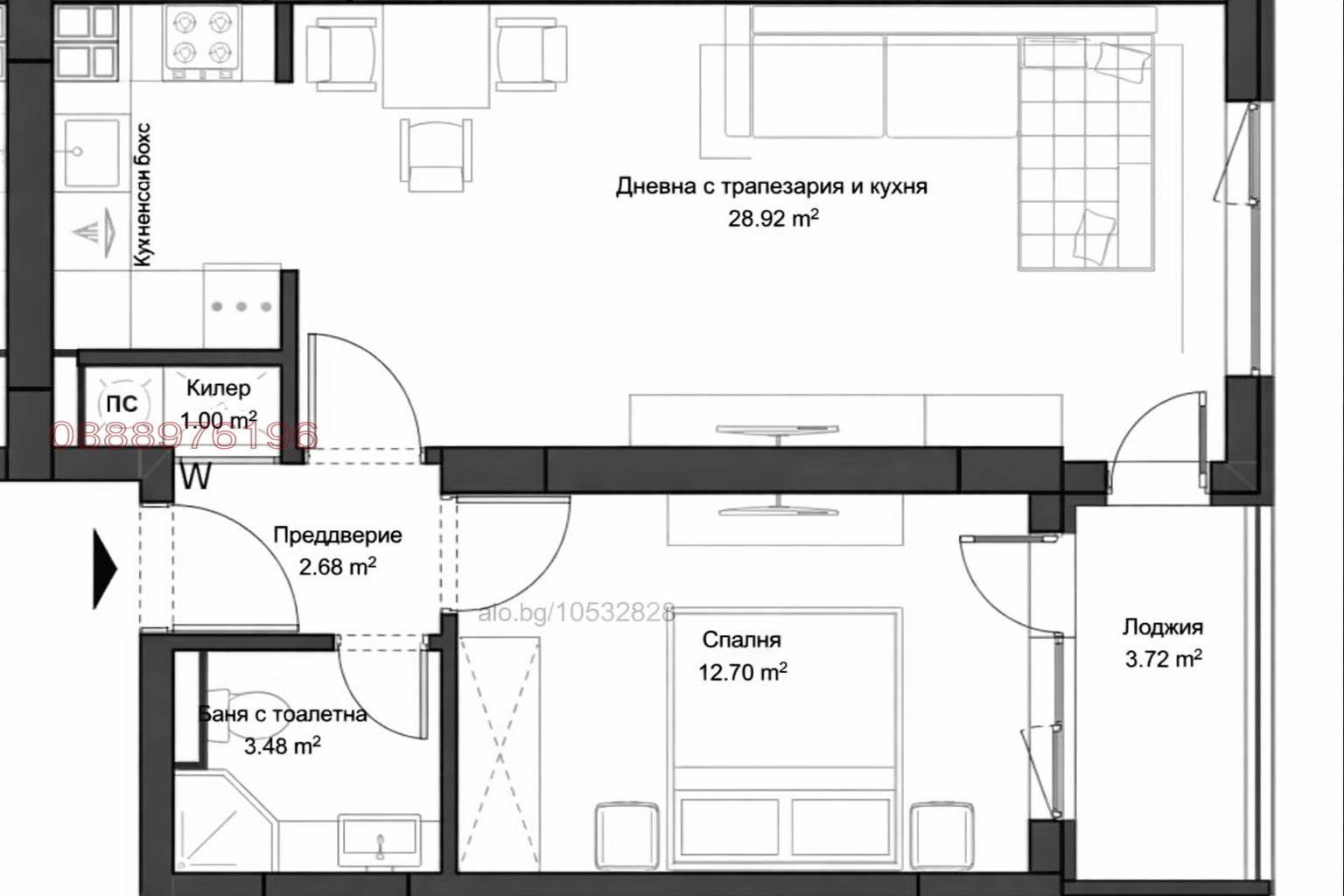 Продава 2-СТАЕН, гр. Пловдив, Въстанически, снимка 2 - Апартаменти - 53979035