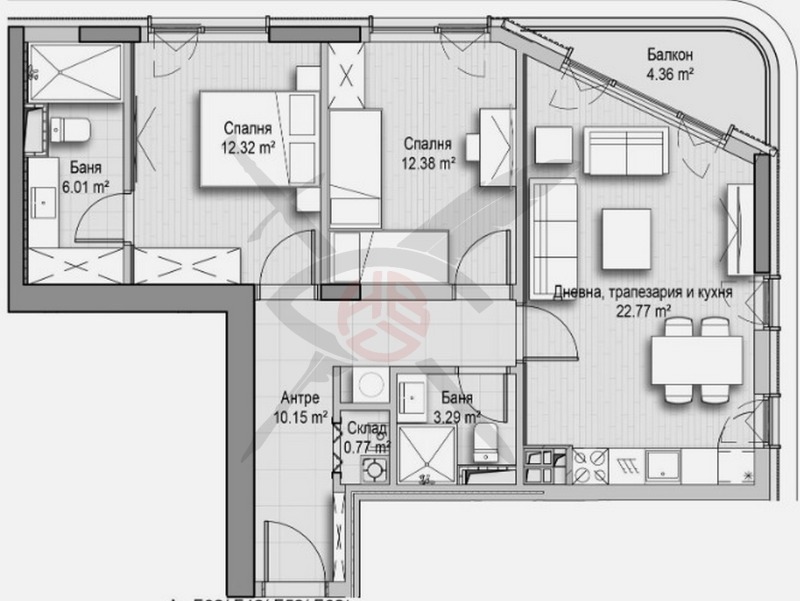 Продава 3-СТАЕН в град София, Кръстова вада - 108 кв.м / 325 000 € » 635 644.75 лв., ЕКС НВД ООД