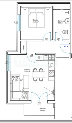 1 bedroom m-t Pchelina, Varna 4