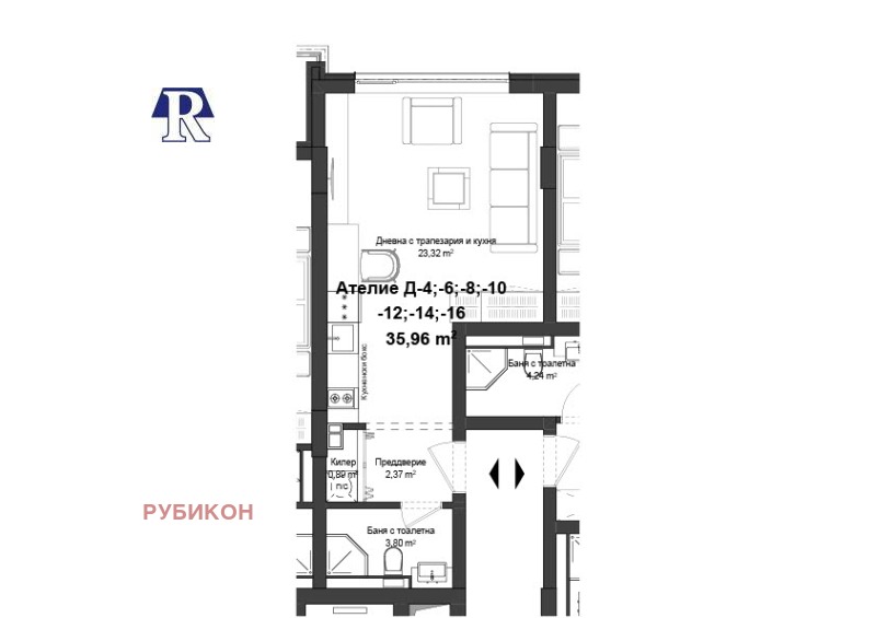 Продаја  Студио Пловдив , Каршијака , 43 м2 | 73166017 - слика [2]