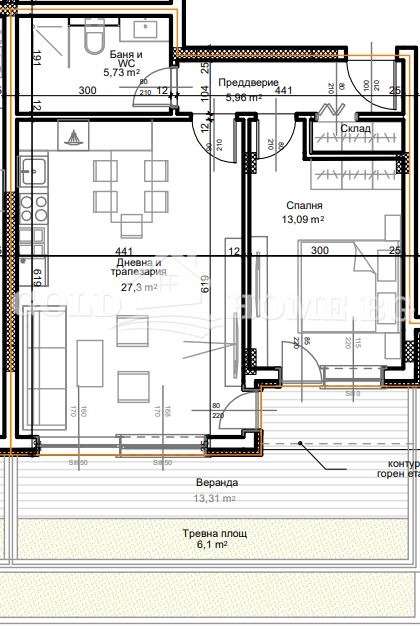 Til salg  1 soveværelse Plovdiv , Ostromila , 74 kvm | 22319923 - billede [2]