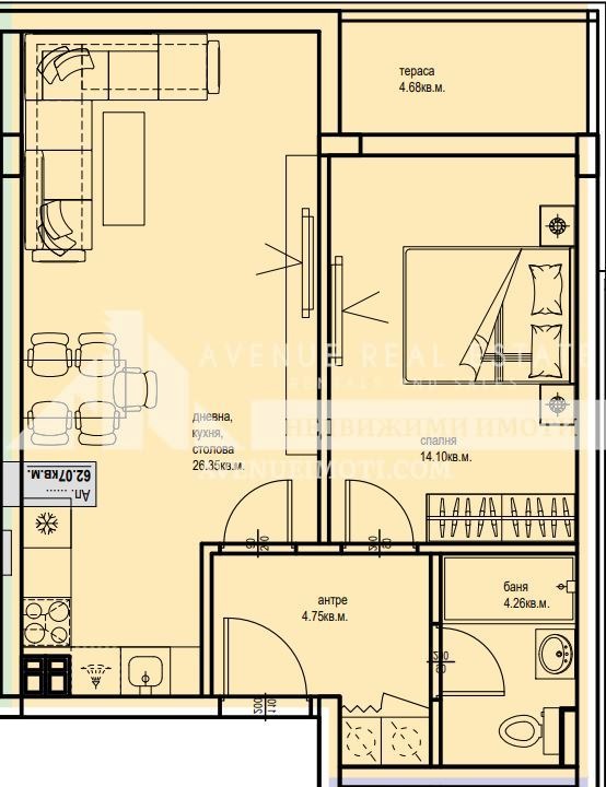 De vânzare  1 dormitor Plovdiv , Cârșiiaca , 72 mp | 71319378 - imagine [2]