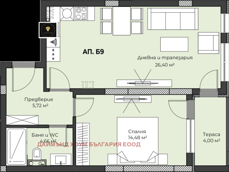 Na sprzedaż  1 sypialnia Plowdiw , Peszczersko szose , 78 mkw | 11486686 - obraz [2]