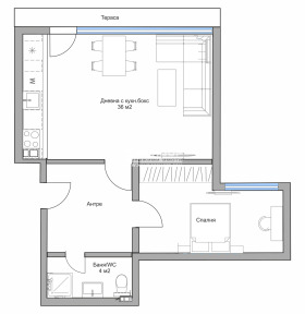 1 Schlafzimmer Karschijaka, Plowdiw 13