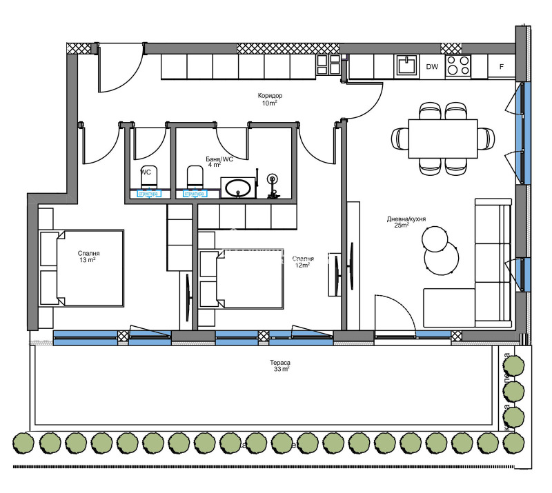 Na sprzedaż  2 sypialnie Plowdiw , Karszijaka , 124 mkw | 47902835 - obraz [2]