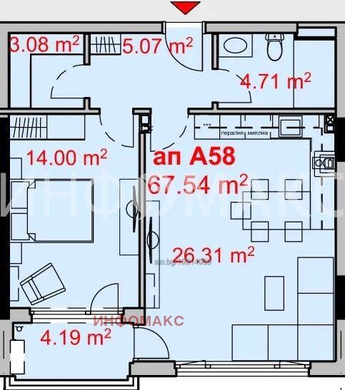 Продава 2-СТАЕН, гр. Бургас, Изгрев, снимка 6 - Апартаменти - 53467879