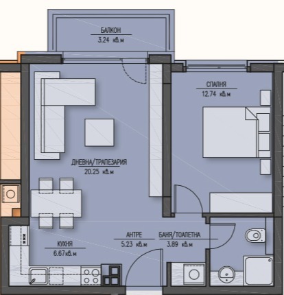 Продава 2-СТАЕН, гр. София, Зона Б-5
