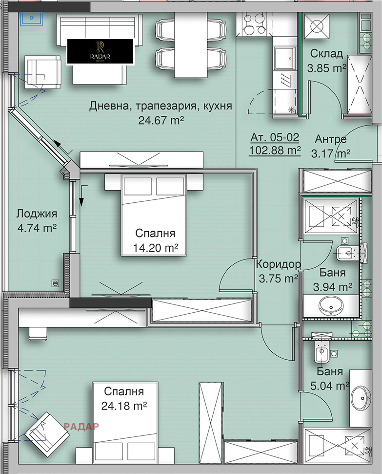For Sale  2 bedroom Sofia , Krastova vada , 126 sq.m | 91527227 - image [11]