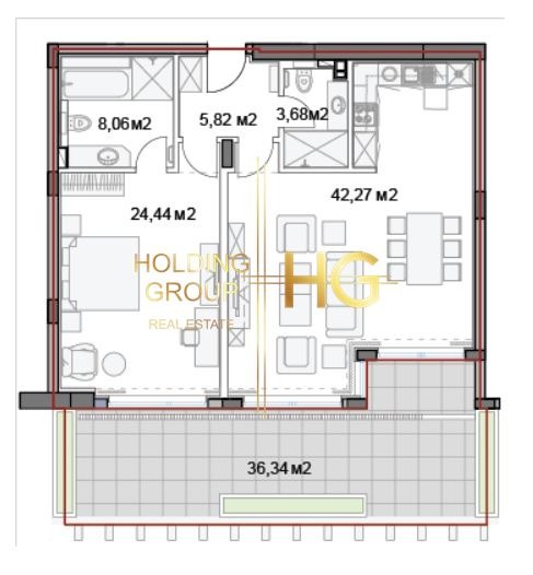 Продаја  1 спаваћа соба Варна , к.к. Сланчев ден , 165 м2 | 79962715 - слика [5]