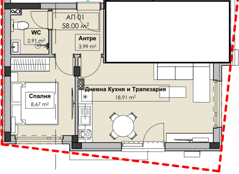 Продава 2-СТАЕН, гр. Созопол, област Бургас, снимка 5 - Апартаменти - 52651985