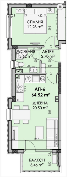 Продава 2-СТАЕН, гр. Бургас, Сарафово, снимка 2 - Aпартаменти - 49553976