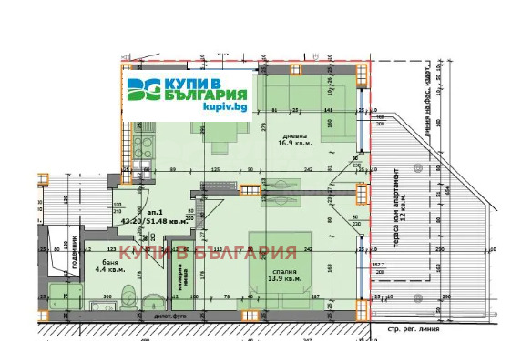 Продава 2-СТАЕН, гр. Варна, м-т Сотира, снимка 2 - Апартаменти - 53973053