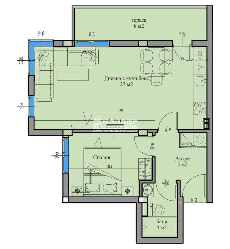 Продаја  1 спаваћа соба Пловдив , Вастанически , 77 м2 | 28586014 - слика [3]