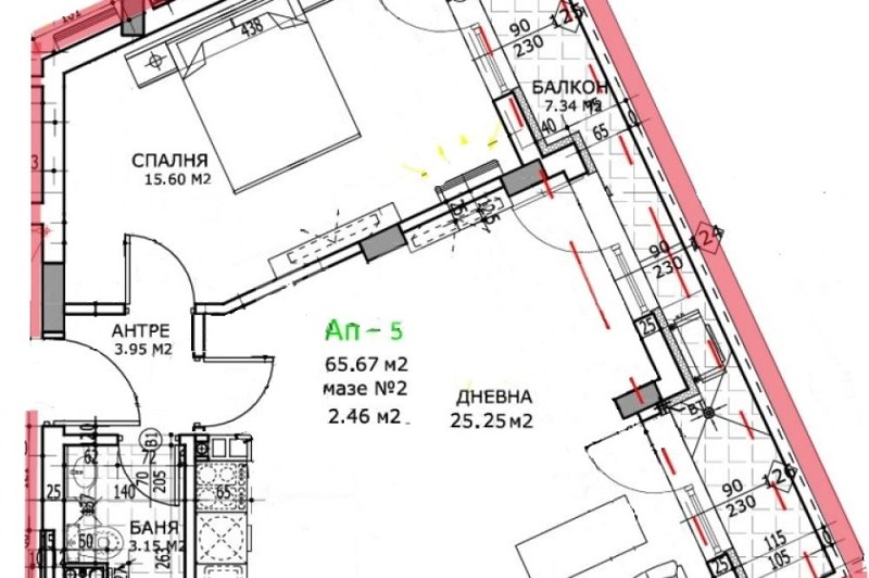 In vendita  1 camera da letto Sofia , Reduta , 79 mq | 26427695 - Immagine [2]