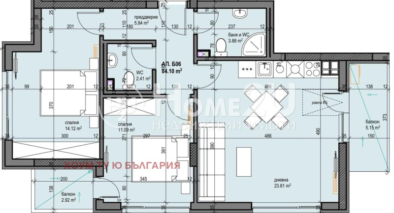 Продава 3-СТАЕН, гр. София, Полигона, снимка 2 - Апартаменти - 53538317