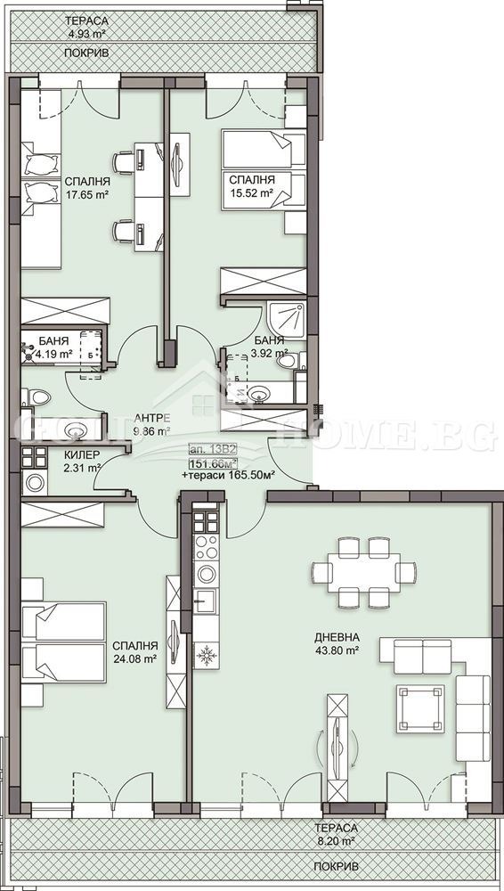 Til salg  3 soveværelser Plovdiv , Gagarin , 170 kvm | 33772072 - billede [3]