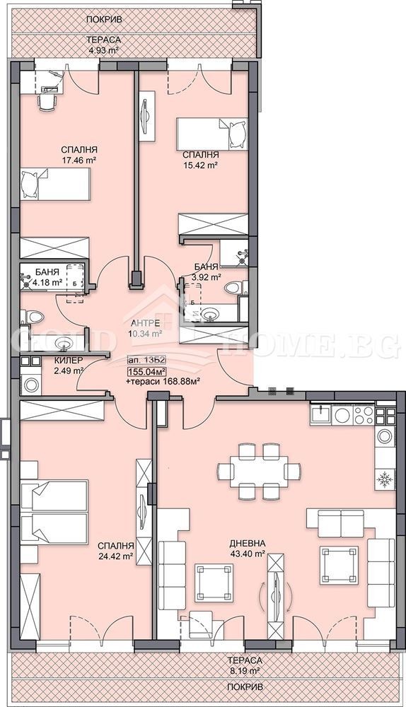 Na prodej  3 ložnice Plovdiv , Gagarin , 170 m2 | 33772072 - obraz [4]