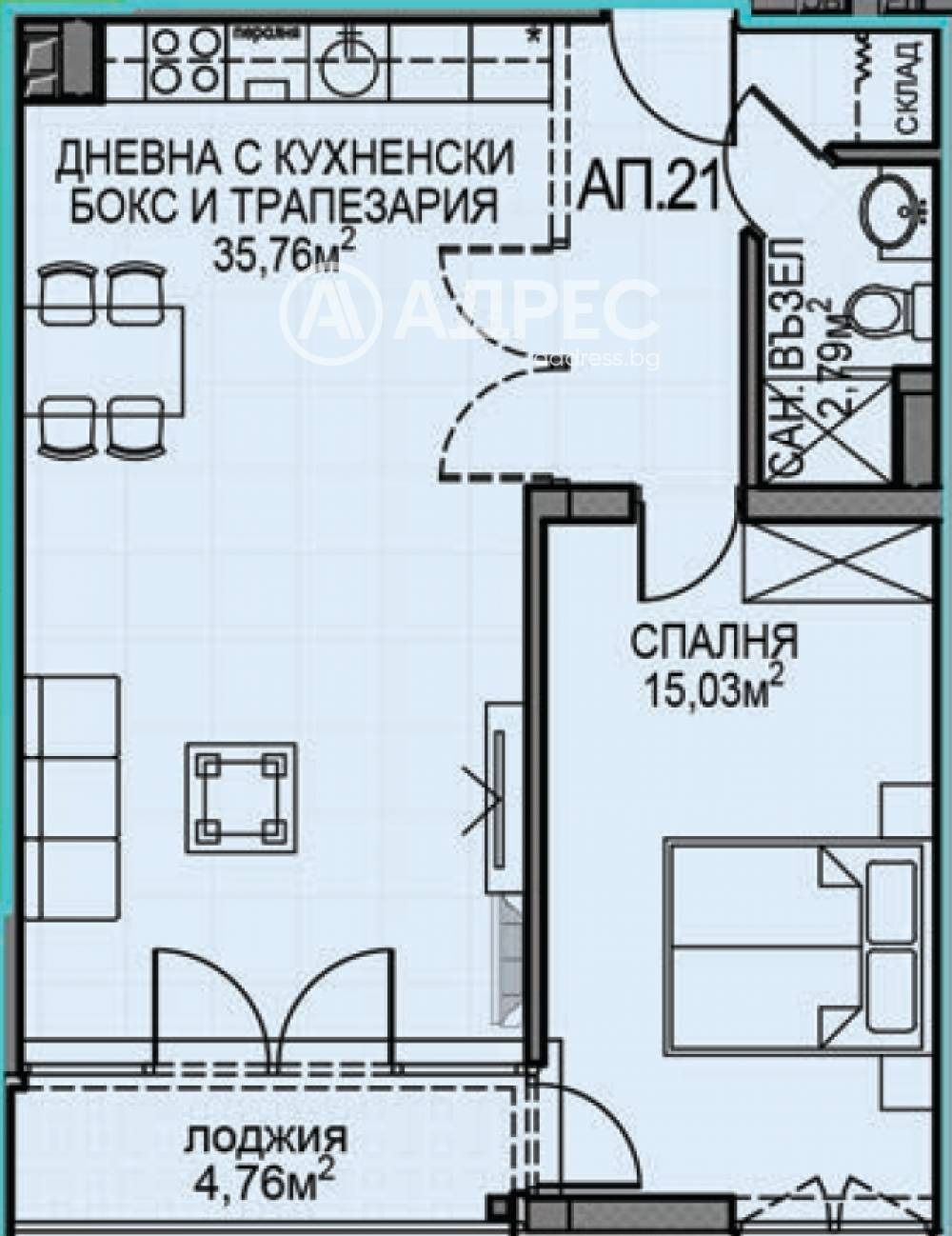 Продава 2-СТАЕН, гр. София, Обеля 2