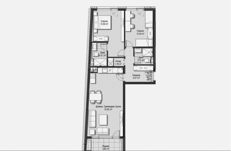 Te koop  2 slaapkamers Sofia , Krastova vada , 118 m² | 90759138