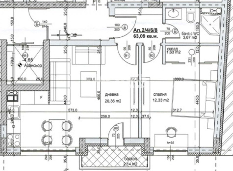 For Sale  1 bedroom Sofia , Nadezhda 4 , 63 sq.m | 67299572 - image [2]