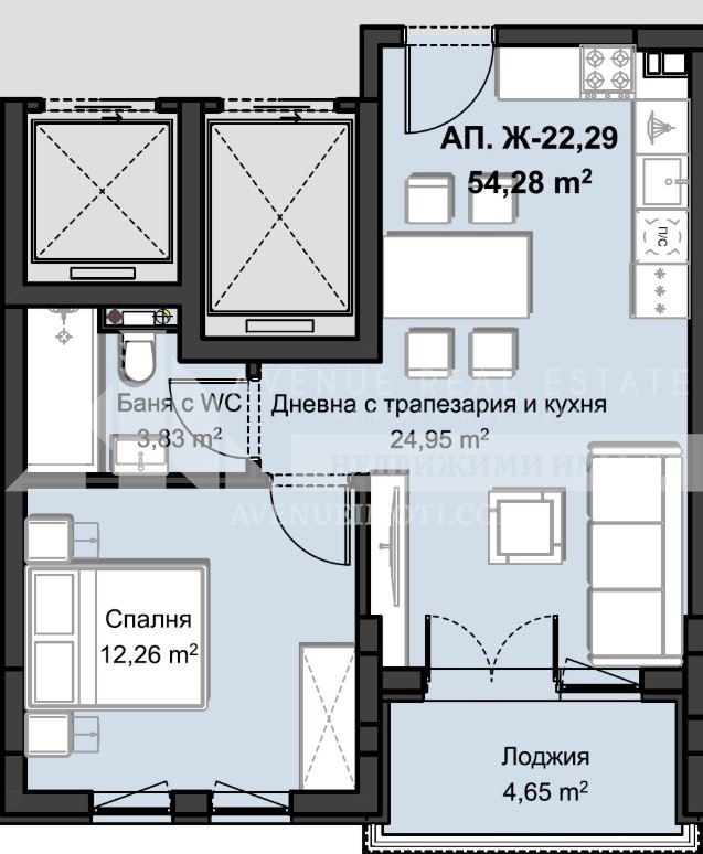 Til salg  1 soveværelse Plovdiv , Hristo Smirnenski , 69 kvm | 15708171 - billede [2]