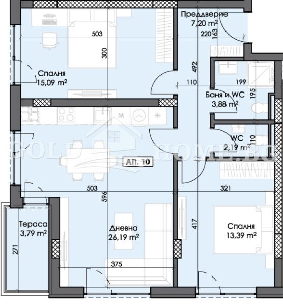 Продава 3-СТАЕН, гр. Пловдив, Тракия, снимка 2 - Апартаменти - 53970280