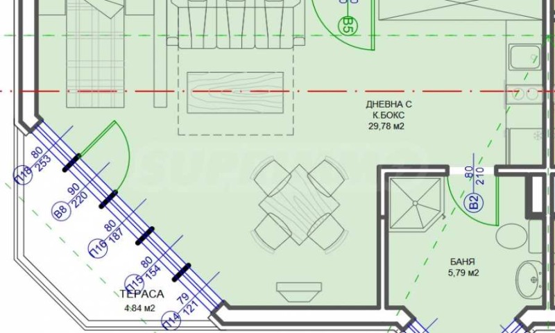 À vendre  Studio région Bourgas , k.k. Slantchev bryag , 66 m² | 51134615 - image [2]